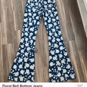 Show me your mumu Floral Bell Bottom Jeans